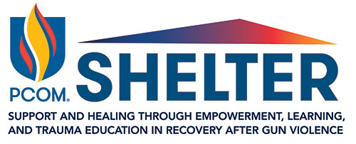 PCOM SHELTER program logo